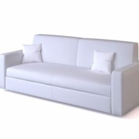 Dobbel Sofa Hvit Farge 3d-modell