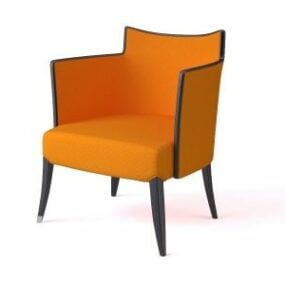 Restaurant Armchair Orange Color 3d model