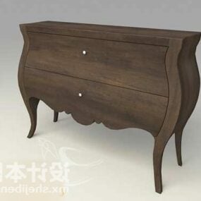 Antique Wood Dresser 3d model