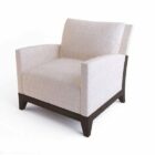 Кресло из белой ткани