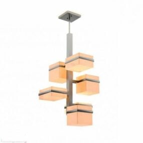 Rectangular Shade Ceiling Lamp 3d model
