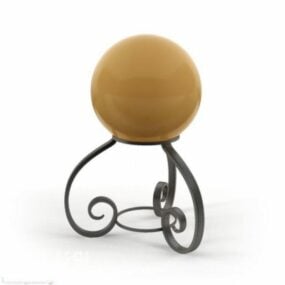 Sphere Lamp With Iron Stand 3d model