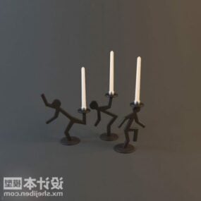 燭台ランプ彫刻スタンド3Dモデル