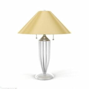 Hotel Vintage Table Lamp Yellow Shade 3d model