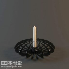 Basket Stand Candle Lamp 3d model
