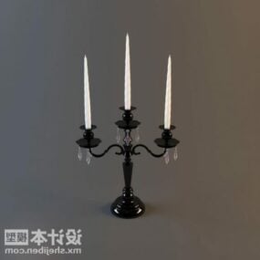 Model 3d Lampu Bingkai Baja Candlestick