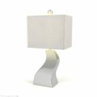 Rectangular Table Lamp With Curved Base