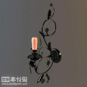 Lámpara vintage con forma floral modelo 3d