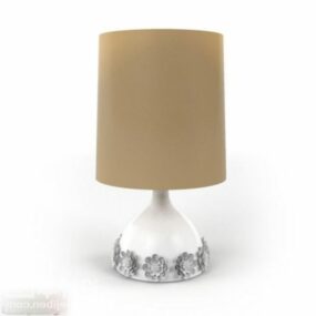 Hotel Table Lamp Cylinder Shade 3d model