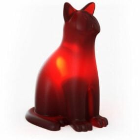 Bordlampe Katteformet 3d-model