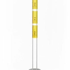 Cylinder Floor Lamp Yellow Shade 3d model
