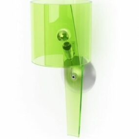 Wall Lamp Green Glass Shade 3d model