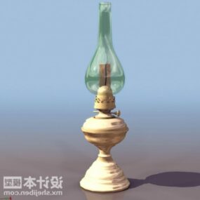 3д модель азиатской старой настольной лампы