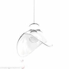 Pendant Lamp Curved Glass Shade 3d model