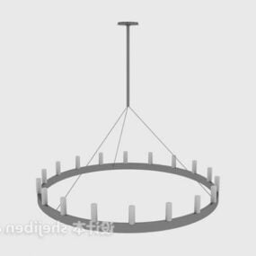Lampe à suspension abat-jour en roue modèle 3D