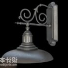Антикварная железная настенная лампа