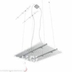 Model 3d Lampu Pendant Lampu Rectangular Shade