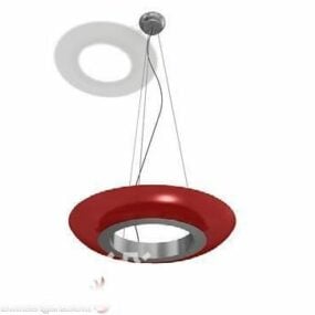 Pendant Lamp Red Circle Shade 3d model