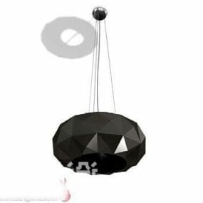Lámpara colgante modelo 3d en forma de diamante negro