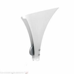 Wall Lamp White Triangle Shade 3d model