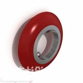 Wall Lamp Red Round Shade 3d model