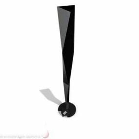 Stylized Floor Lamp Black Color 3d model