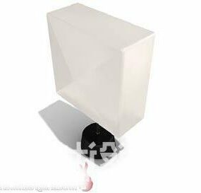 Lampe de table abat-jour boîte blanche modèle 3D