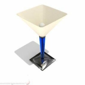 Lámpara de mesa moderna con pantalla beige modelo 3d