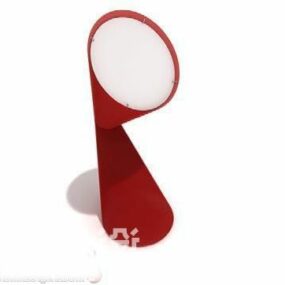Minimalist Red Table Lamp 3d model