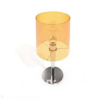 Abat-jour cylindrique de lampe de table jaune