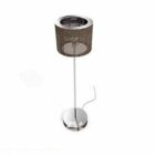 Cylinder Table Lamp Brown Shade