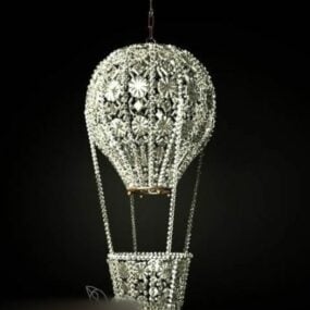 Stolní lampa Ratan Shade Design 3D model