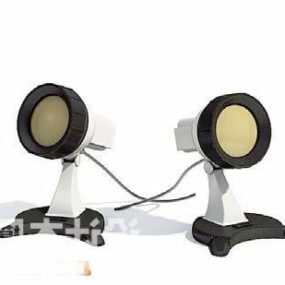 3д модель двойной студийной лампы с подставкой