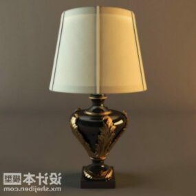 Antique Table Lamp Brass Base 3d model