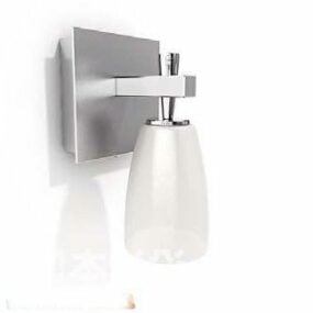 White Bulb Wall Lamp Modern Design 3d model