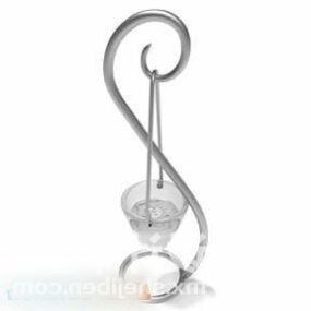 Table Lamp Curved Iron Stand 3d model