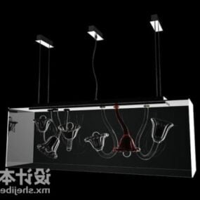مصباح حائط حديث ثلاث وحدات نموذج 3D