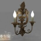 Antique Brass Candle Lamp Fixture