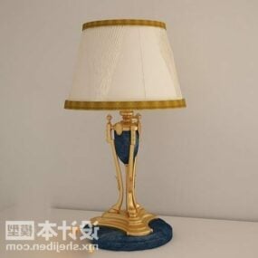 Luminaire de table d'hôtel doré modèle 3D