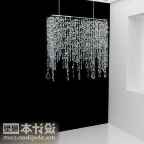 Rectangular Crystal Ceiling Lamp Fixture 3d model