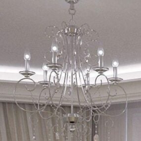 Iron Candle Chandelier 3d model