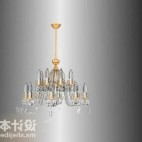 Luxury Crystal Chandelier Lamp Fixture 3d model