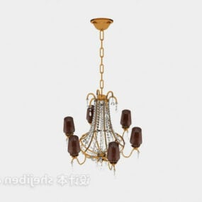 Luxury European Classic Ceiling Lamp Fixture 3d model