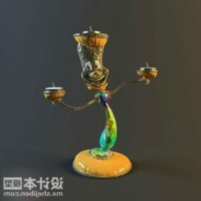 Bordslampa stiliserad mänsklig formad 3d-modell