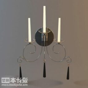 Model 3d Hiasan Stand Antik Lampu Lilin