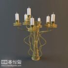 Candles Lamp Tree Shaped Base