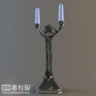 Two Candles Lamp Human Shaped Base