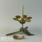 Table Lamp Brass Flower Shaped