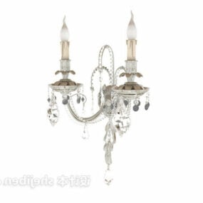 Chandelier Lamp Antique Glass Style 3d model
