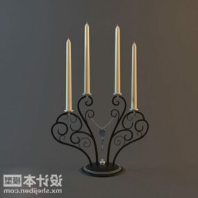 Candles Lamp Vintage Base 3d model